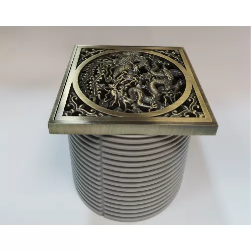 Насадка с рамкой и дизайн-решеткой Дракон Bronze De Luxe, изображение 2