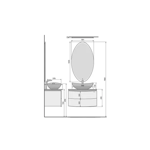 Зеркало Velvex  Luna 60, изображение 6