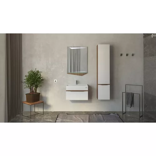 Пенал подвесной Velvex Crystal Cub 155, Выбрать цвет: Темный лен, изображение 3