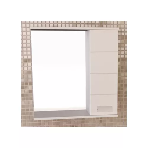 COMFORTY. Зеркало-шкаф "Модена М-60/75/90" белый матовый, Выбрать размер: 60, изображение 5