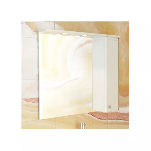 Мебель для ванной: COMFORTY. Зеркало-шкаф "Сочи-85/100" белый глянец 1 в магазине Акватория