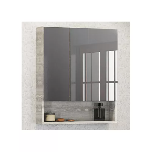 Зеркало-шкаф Comforty Никосия, Выбрать размер: 60, Выбрать цвет: Дуб белый, изображение 2