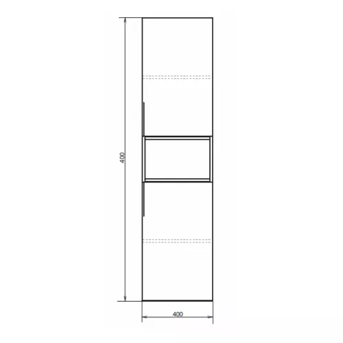 COMFORTY. Шкаф-колонна  "Франкфурт-40", Выбрать размер: 40, Выбрать цвет: дуб шоколадно-коричневый, изображение 6