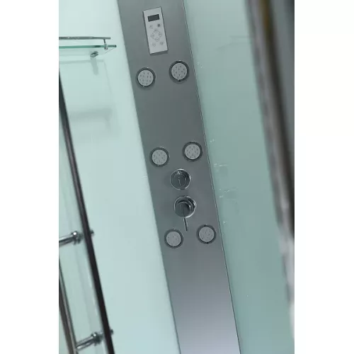 Душевая кабина с гидромассажем четверть круга Bandhours BORA B 90х90х217 см, Цвет стекла: прозрачное, Высота поддона: 36, Цвет профиля: Хром, Тип поддона: Высокий, Выбрать размер: 90x90, изображение 11