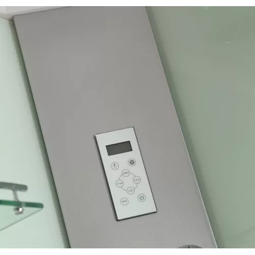 Душевая кабина с гидромассажем асимметричная Bandhours CRISTAL L/R, Цвет стекла: прозрачное, Высота поддона: 15, Цвет профиля: Хром, Тип поддона: Низкий, Выбрать размер: 80x120, Ориентация: левая, изображение 7