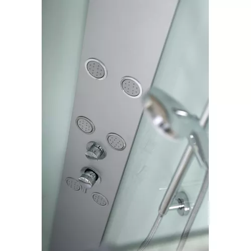 Душевая кабина с гидромассажем четверть круга Bandhours BORA B 90х90х217 см, Цвет стекла: прозрачное, Высота поддона: 36, Цвет профиля: Хром, Тип поддона: Высокий, Выбрать размер: 90x90, изображение 2