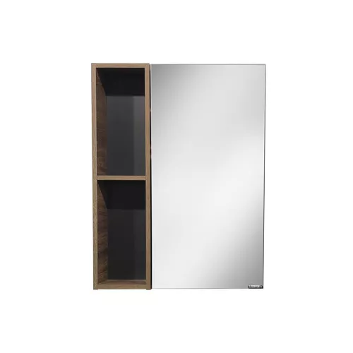 COMFORTY Зеркало-шкаф "Штутгарт-60/75/90" дуб тёмно-коричневый, Выбрать размер: 60