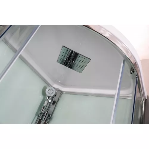 Душевая кабина четверть круга Bandhours STAR B 90х90х216, Высота поддона: 45, Цвет профиля: Хром, Тип поддона: Высокий, Выбрать размер: 90x90, изображение 4