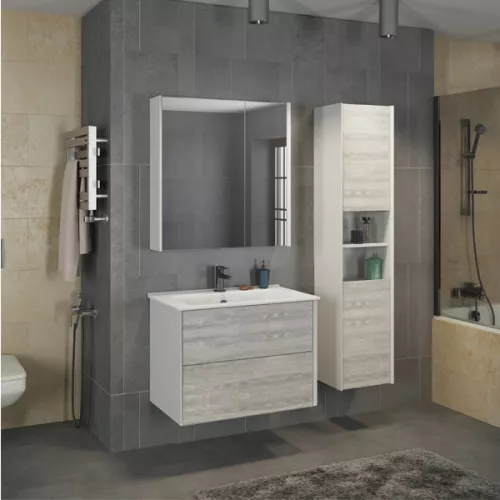 Зеркало-шкаф Comforty Женева, дуб белый, изображение 2