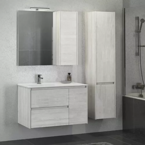 COMFORTY. Шкаф-колонна "Бремен-35" дуб белый, изображение 2