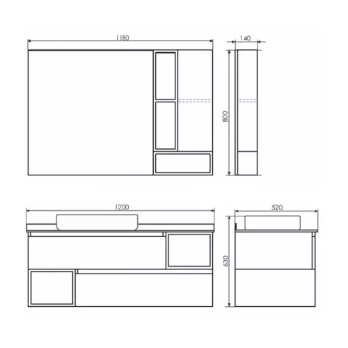 Зеркало-шкаф Comforty Прага, дуб белый, Выбрать размер: 120, изображение 4