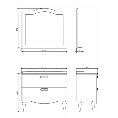 Тумба-умывальник Comforty Монако, Выбрать размер: 100, Тип: Тумба напольная, Выбрать цвет: Белый, Комплектация: раковина Comforty 3310, изображение 4
