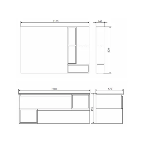 Зеркало-шкаф Comforty Турин, дуб бежевый, Выбрать размер: 120, изображение 4