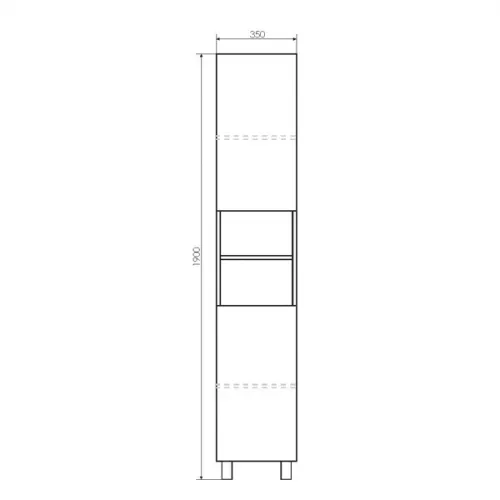 COMFORTY. Шкаф-колонна напольная "Верона-35-Н" дуб белый, изображение 5