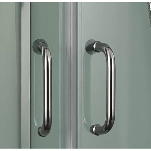 Душевая кабина четверть круга  Bandhours ANDROMEDA B, Цвет стекла: прозрачное, Высота поддона: 50, Цвет профиля: Хром, Тип поддона: Высокий, Выбрать размер: 90x90, изображение 2