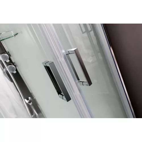 Душевая кабина четверть круга Bandhours STAR B 90х90х216, Высота поддона: 45, Цвет профиля: Хром, Тип поддона: Высокий, Выбрать размер: 90x90, изображение 2