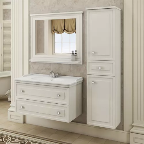 COMFORTY. Зеркало "Феррара-80/100" белый глянец, Выбрать размер: 100, изображение 2