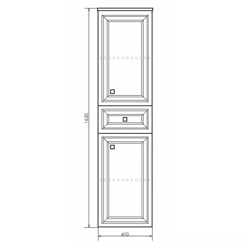 COMFORTY. Шкаф-колонна "Феррара-40" белый глянец, изображение 5