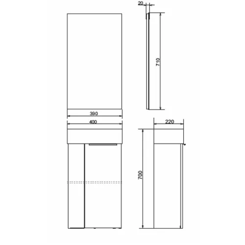 COMFORTY. Зеркало "Асти-40" дуб дымчатый, Выбрать цвет: Дуб дымчатый, изображение 3