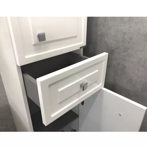 COMFORTY. Шкаф-колонна "Феррара-40" белый глянец, изображение 3