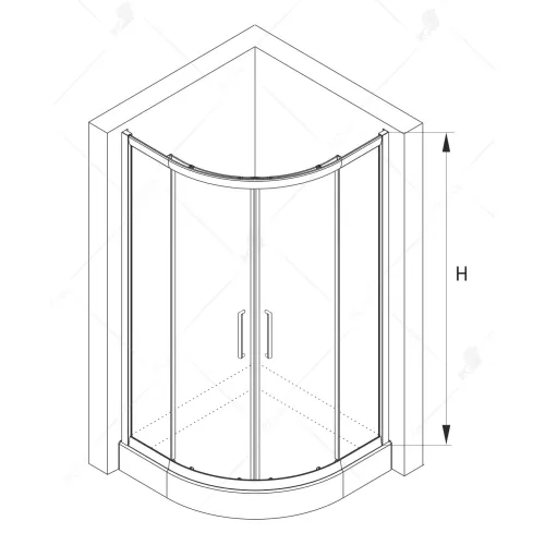 Душевой уголок RGW CL-54, Цвет стекла: прозрачное, Цвет профиля: Хром, Выбрать размер: 1000x1000, изображение 5