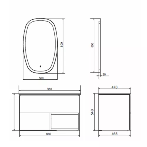 COMFORTY. Тумба-умывальник "Мальме-90" дуб дымчатый с раковиной COMFORTY 9090EL, изображение 8