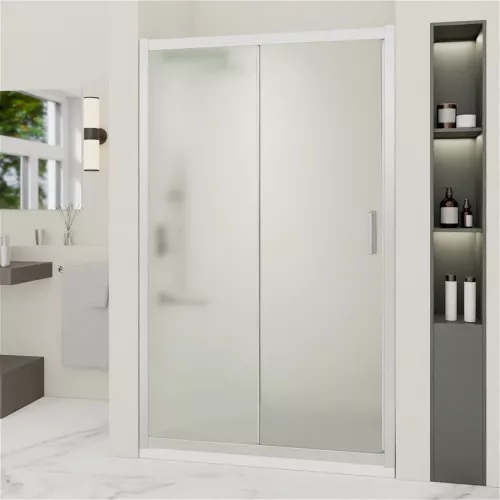 Душевая дверь RGW PA-016, Цвет стекла: матовое, Цвет профиля: Хром, Выбрать размер: 140