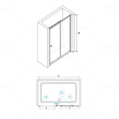 Душевая дверь RGW CL-12 150*185, изображение 3