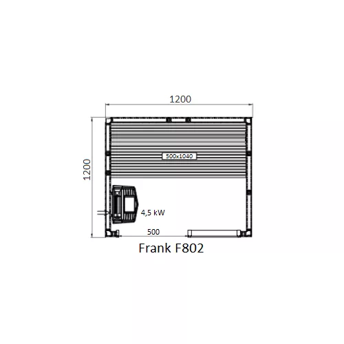 Финская сауна Frank 800 серия, 1 полка, липа/кедр, Выбрать размер: 120х120, Дерево : Липа, изображение 8