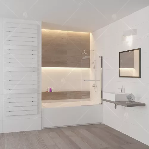 Шторка на ванну RGW SC-02, Выбрать размер: 80, Цвет стекла: прозрачное, изображение 2