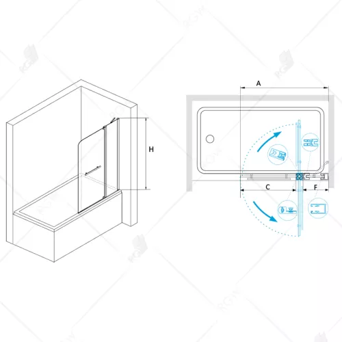 Шторка на ванну RGW SC-04, изображение 3