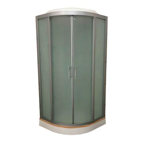 Душевая кабина четверть круга Frank F306M низкий поддон, Выбрать размер: 100х100, Цвет стекла: матовое, изображение 2