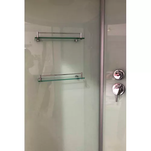 Душевая кабина четверть круга Frank F306M низкий поддон, Выбрать размер: 100х100, Цвет стекла: матовое, изображение 5