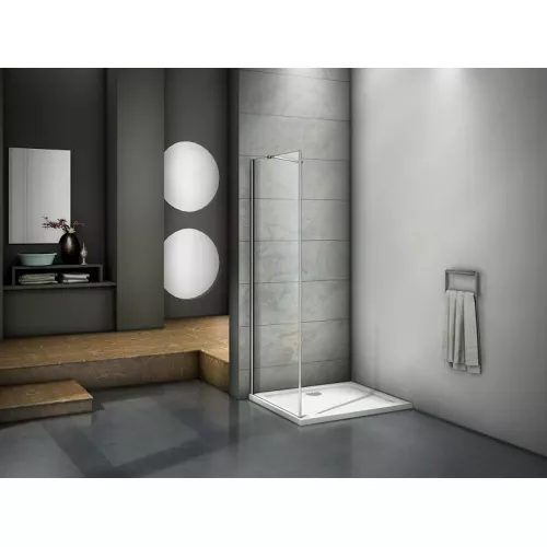 Боковая часть Good Door Mokka SP, Цвет стекла: прозрачное, Цвет профиля: Белый, Выбрать размер: 80, изображение 5