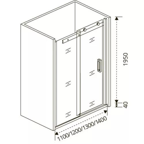 Душевая дверь раздвижная Good Door ALTAIR WTW, Выбрать размер: 110, Цвет стекла: прозрачное, изображение 4