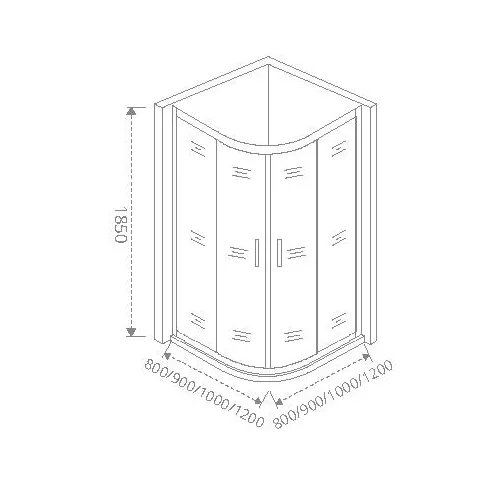 Душевой уголок Good Door Neo R-С-CH  100х100 без поддона, Выбрать размер: 100х100, изображение 3