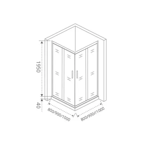Душевой уголок Good Door ANTARES CR, Выбрать размер: 90*90, Цвет стекла: прозрачное, изображение 3