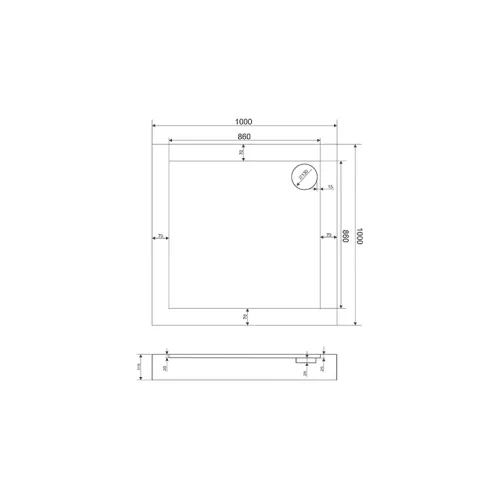 Акриловый поддон Good Door Форум, Выбрать размер: 80x80, изображение 3