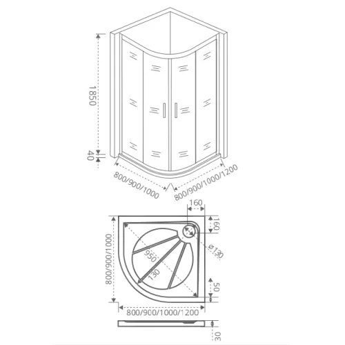 Душевой уголок Good Door Infinity R-C-CH/-G-CH без поддона, Выбрать размер: 80x80, Цвет стекла: прозрачное, изображение 4