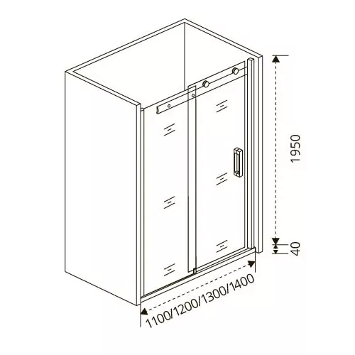 Душевая дверь раздвижная  Good Door Puerta WTW, Выбрать размер: 110, Цвет стекла: прозрачное, изображение 4