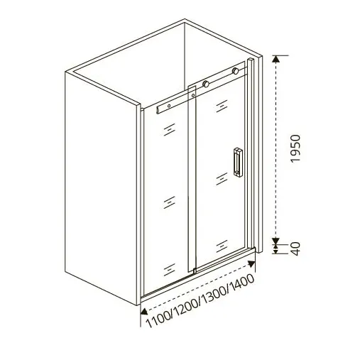 Душевая дверь раздвижная  Good Door Puerta WTW, Выбрать размер: 130, Цвет стекла: прозрачное, изображение 4
