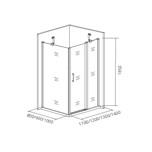 Боковая часть Good Door Mokka SP, Цвет стекла: прозрачное, Цвет профиля: Белый, Выбрать размер: 80, изображение 3