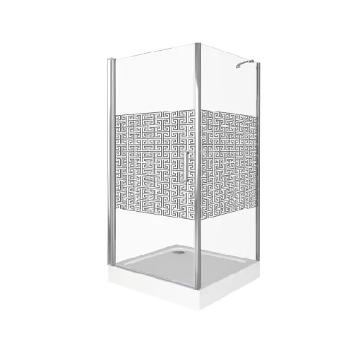 Душевой уголок Good Door FANTASY CR-F-CH с зеркальн.рисунком без поддона, Выбрать размер: 90x90, Цвет стекла: с рисунком, изображение 3