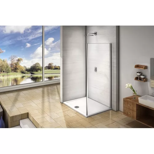 Боковая стенка Good Door Neo SP, Цвет стекла: прозрачное, Цвет профиля: Хром, Выбрать размер: 80, изображение 3