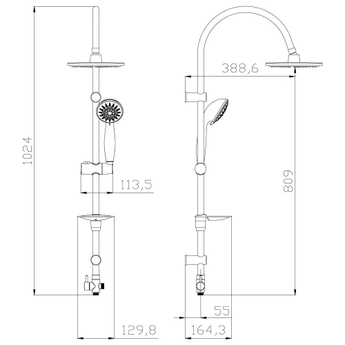 Душевой гарнитур Lemark LM8801C, изображение 2