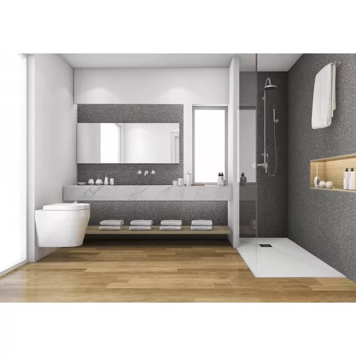 Поддон прямоугольный из литьевого мрамора Good Door Essentia, Выбрать размер: 1000x700, Выбрать цвет: Белый, изображение 3