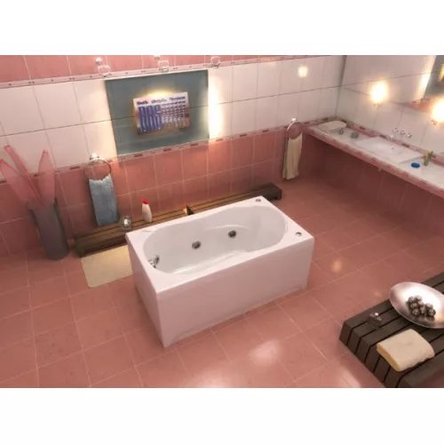 Ванна акриловая  BAS Кэмерон 120*70, Комплектация: гидромассаж, изображение 3