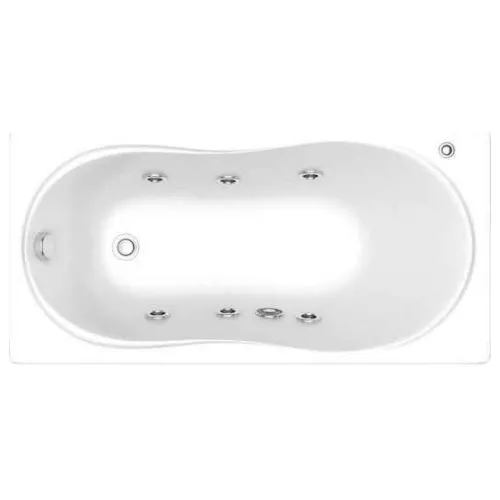 Ванна акриловая  BAS Лима 130*70, Комплектация: гидромассаж, изображение 2