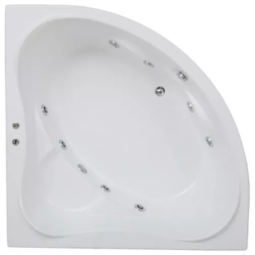 Ванна акриловая  BAS Мега 160*160, Комплектация: гидромассаж, изображение 2