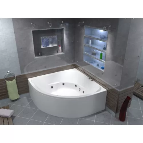 Ванна  акриловая  BAS Ривьера 161*161, Комплектация: гидромассаж, изображение 3